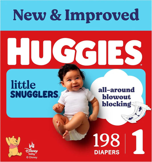 Huggies Little Snugglers Diapers Size 1, 198 Count (6 Packs of 33)