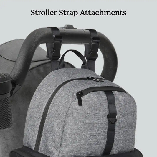 HUGGIES Unisex-adult Day Pack Diaper Backpack, Dark Grey Heather/Black, One Size