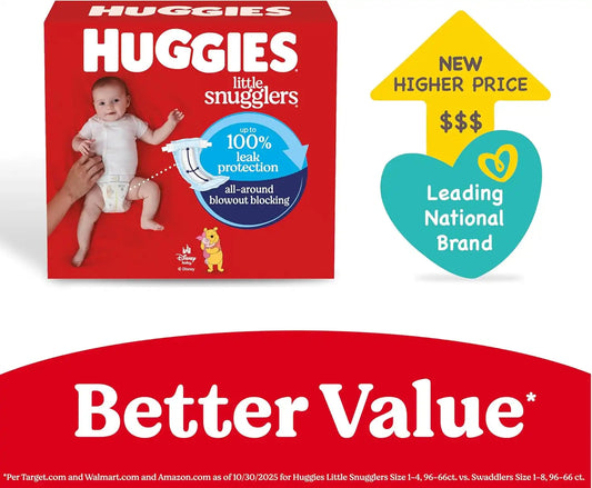 Huggies Size 4 Diapers, Little Snugglers Baby Diapers, Size 4 (22-37 lbs), 120 Count, Packaging May Vary