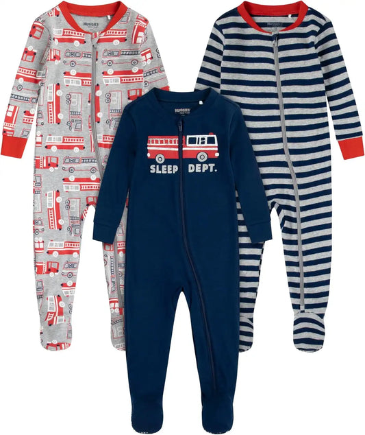 HUGGIES Baby 3-pack Footed Coverall Pajamas