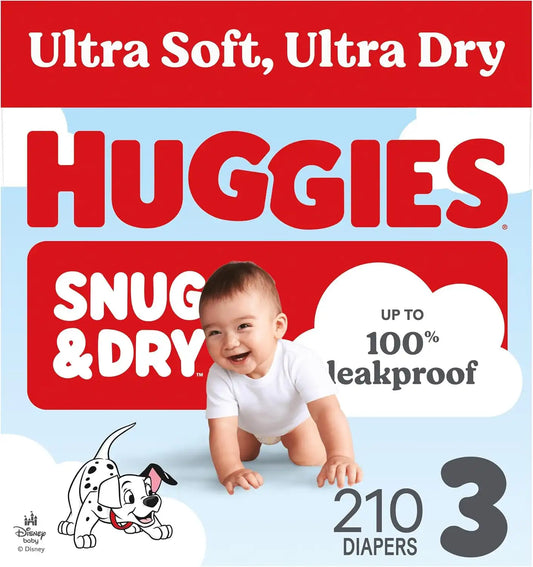 Huggies Snug & Dry Diapers Size 3, 210 Count