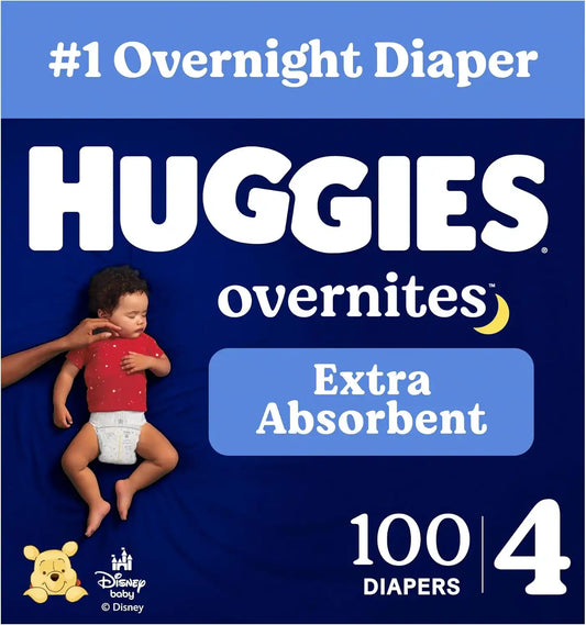 Huggies Overnites Diapers Size 4, 100 Count