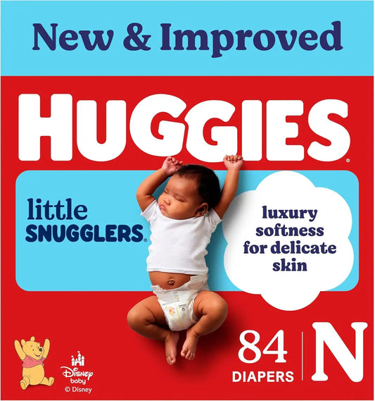 Huggies Little Snugglers Newborn Diapers, 84 Count