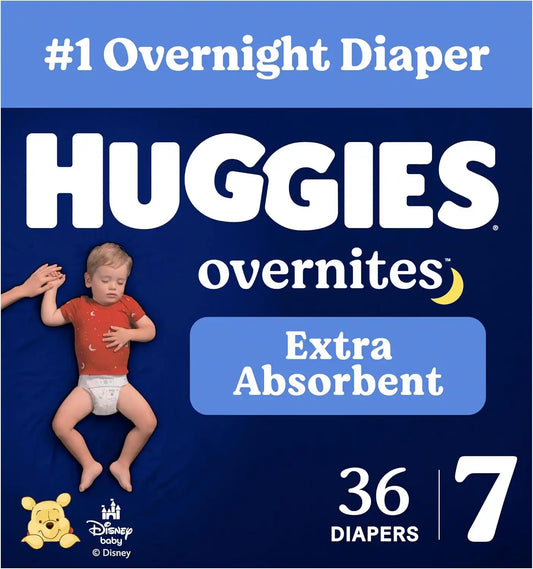 Huggies Overnites Diapers Size 7, 36 Count