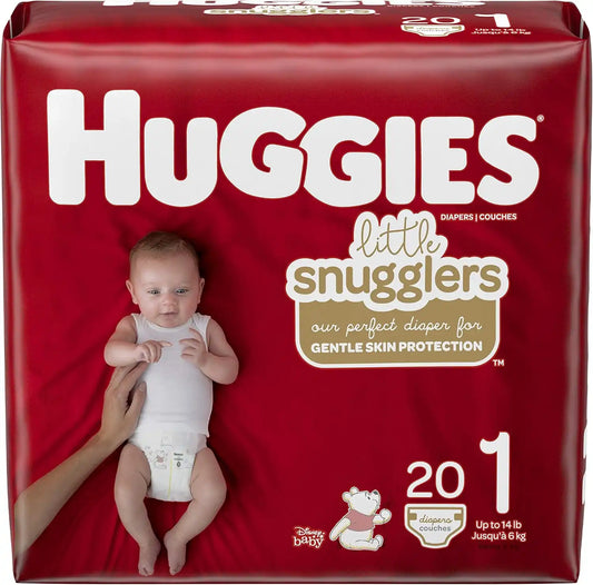 Huggies Little Snugglers Baby Diaper Size 1, 8 to 14 lbs. 34717, 20 Ct