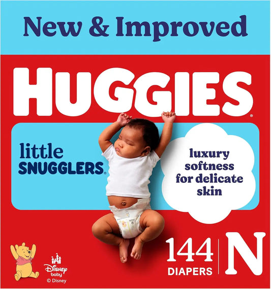 Huggies Little Snugglers Newborn Diapers, 144 Count