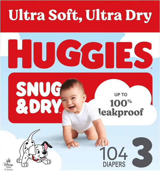 Huggies Snug & Dry Diapers Size 3, 104 Count