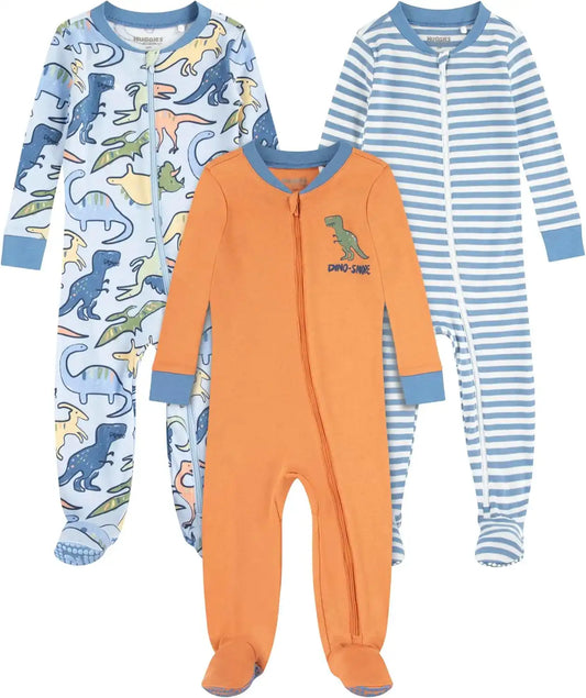 HUGGIES Baby 3-pack Footed Coverall Pajamas