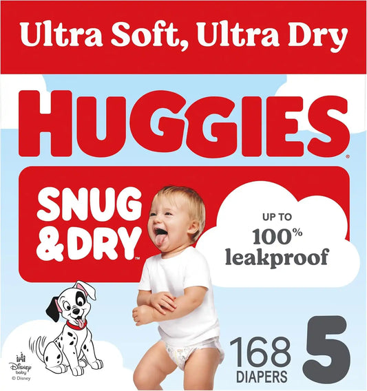 Huggies Snug & Dry Diapers Size 5, 168 Count