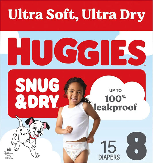 Huggies Snug & Dry Diapers Size 8, 15 Count