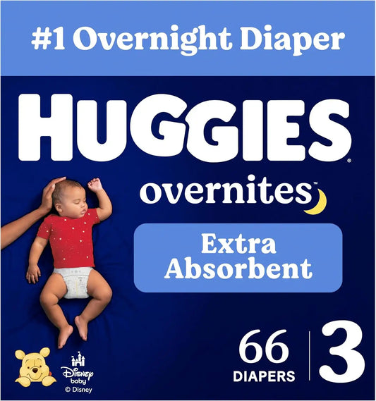Huggies Overnites Diapers Size 3, 66 Count