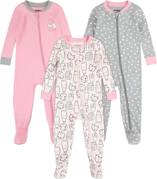 HUGGIES Baby 3-pack Footed Coverall Pajamas
