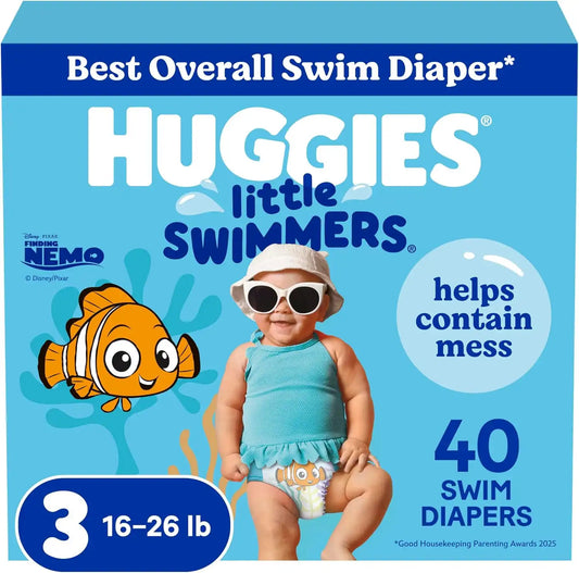 Huggies Little Swimmers Swim Diapers Size 3, 40 Count (2 Packs of 20)