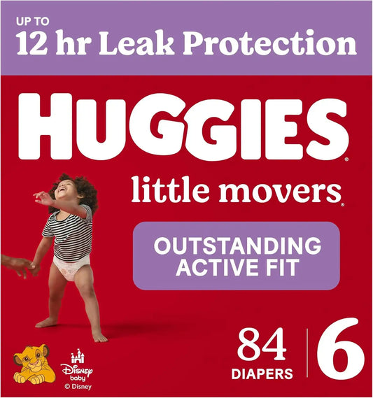 Huggies Little Movers Diapers Size 6, 84 Count