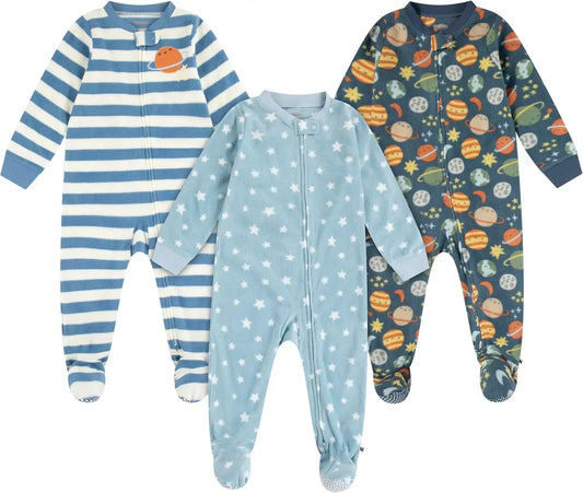 HUGGIES Baby 3-pack Footed Fleece Coverall Pajamas