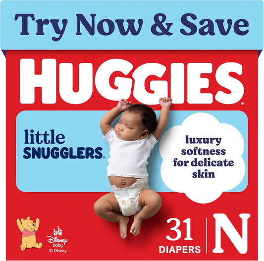 Huggies Little Snugglers Newborn Diapers, 31 Count