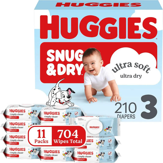 Huggies Snug & Dry & Simply Clean Bundle