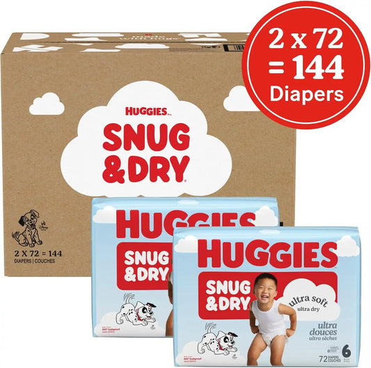 Huggies Snug & Dry Diapers Size 6, 144 Count