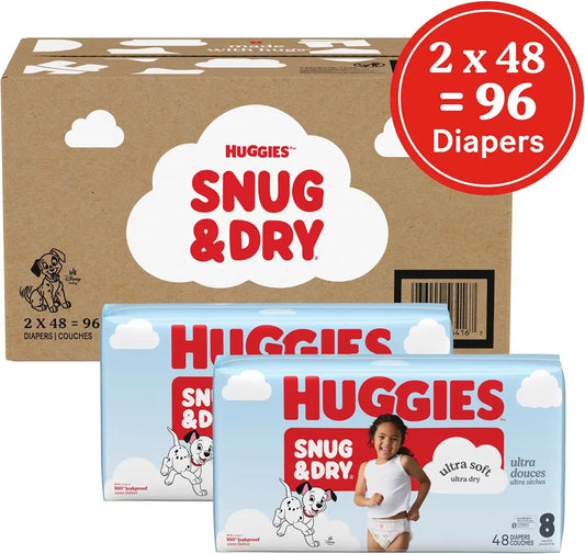 Huggies Snug & Dry Diapers Size 8, 96 Count