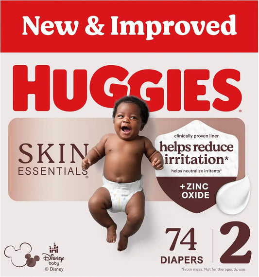 Huggies Skin Essentials Diapers Size 2, 74 Count