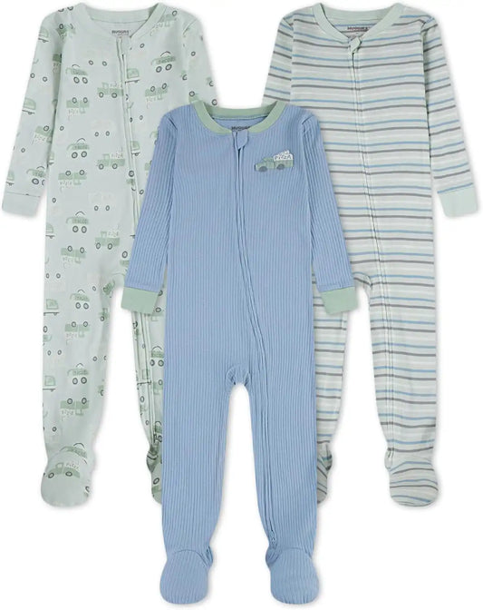 HUGGIES Baby 3-pack Footed Coverall Pajamas