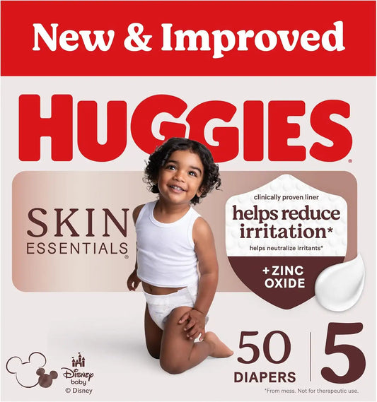 Huggies Skin Essentials Diapers Size 5, 50 Count