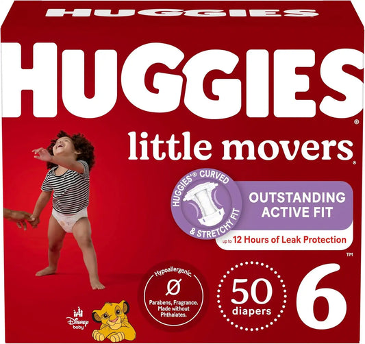 Huggies Little Movers Diapers Size 6, 50 Count