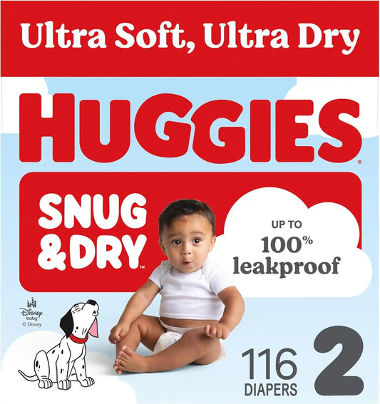 Huggies Snug & Dry Diapers Size 2, 116 Count