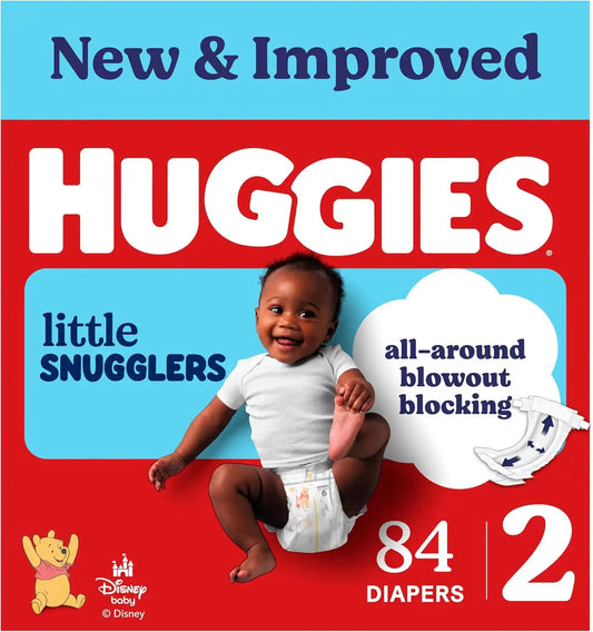 Huggies Little Snugglers Diapers Size 2, 84 Count