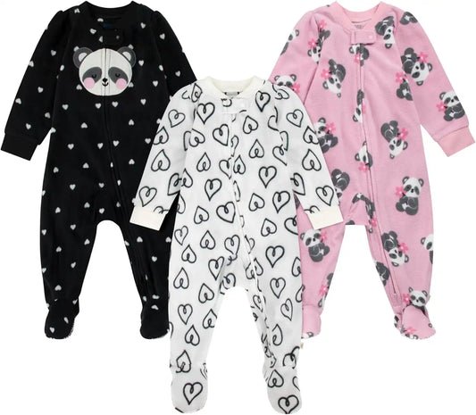 HUGGIES Baby 3-pack Footed Fleece Coverall Pajamas