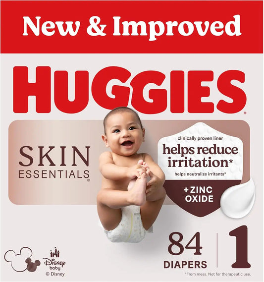 Huggies Skin Essentials Diapers Size 1, 84 Count
