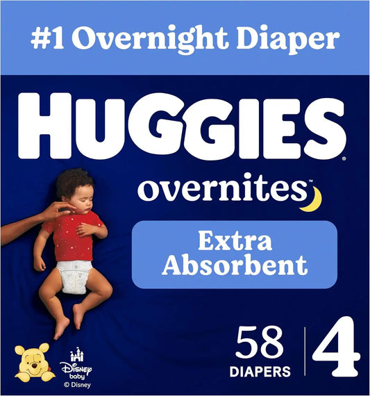 Huggies Overnites Diapers Size 4, 58 Count
