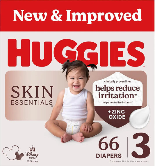 Huggies Skin Essentials Diapers Size 3, 66 Count